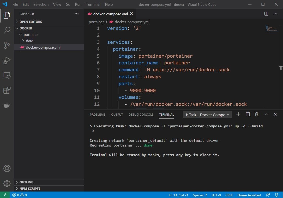 Run docker containers using VSCode and docker-compose| No Terminal needed